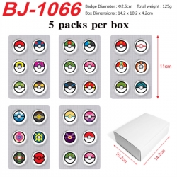 Pokemon Anime peripheral pill bar badge 25mm 5 packs per box