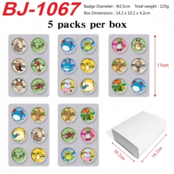 Pokemon Anime peripheral pill bar badge 25mm 5 packs per box