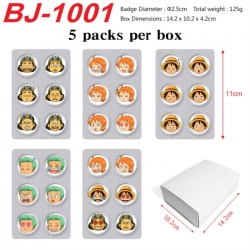 One Piece Anime peripheral pill bar badge 25mm 5 packs per box