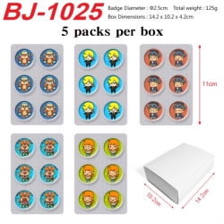 One Piece Anime peripheral pill bar badge 25mm 5 packs per box