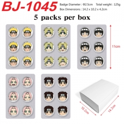Naruto Anime peripheral pill bar badge 25mm 5 packs per box