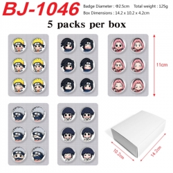 Naruto Anime peripheral pill bar badge 25mm 5 packs per box