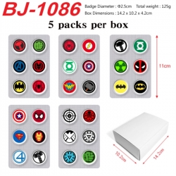 Marvel Anime peripheral pill bar badge 25mm 5 packs per box