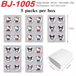 Sanrio Anime peripheral pill bar badge 25mm 5 packs per box