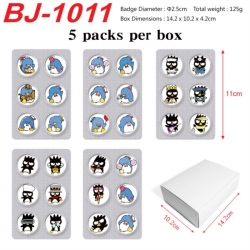 Sanrio Anime peripheral pill bar badge 25mm 5 packs per box