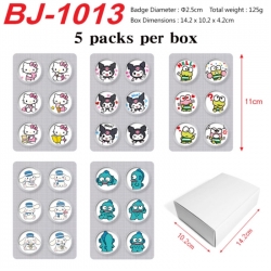 Sanrio Anime peripheral pill bar badge 25mm 5 packs per box
