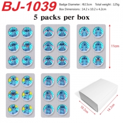 Lilo & Stitch Anime peripheral pill bar badge 25mm 5 packs per box