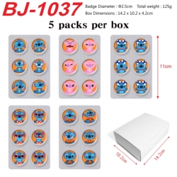 Lilo & Stitch Anime peripheral pill bar badge 25mm 5 packs per box