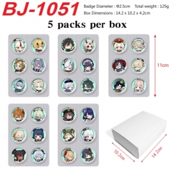 Genshin Impact Anime peripheral pill bar badge 25mm 5 packs per box