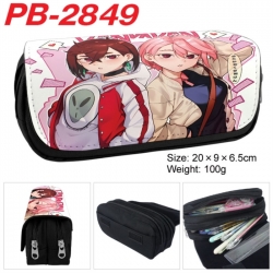 DANDADAN Anime double-layer pu leather printing pencil case 20x9x6.5cm