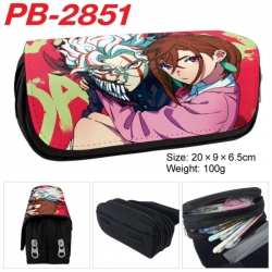 DANDADAN Anime double-layer pu leather printing pencil case 20x9x6.5cm
