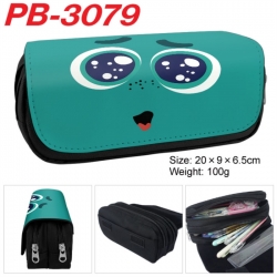 Inside Out Anime double-layer pu leather printing pencil case 20x9x6.5cm