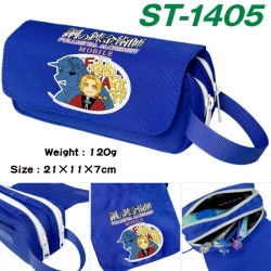 Fullmetal Alchemist Anime waterproof canvas portable double-layer pencil bag cosmetic bag 21x11x7cm
