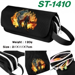 Fullmetal Alchemist Anime waterproof canvas portable double-layer pencil bag cosmetic bag 21x11x7cm