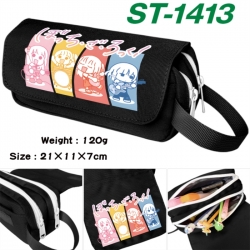 BOCCHI THE ROCK! Anime waterproof canvas portable double-layer pencil bag cosmetic bag 21x11x7cm