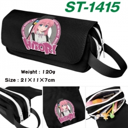 BOCCHI THE ROCK! Anime waterproof canvas portable double-layer pencil bag cosmetic bag 21x11x7cm