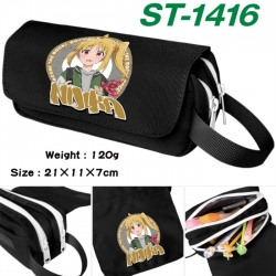 BOCCHI THE ROCK! Anime waterproof canvas portable double-layer pencil bag cosmetic bag 21x11x7cm