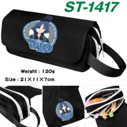 BOCCHI THE ROCK! Anime waterproof canvas portable double-layer pencil bag cosmetic bag 21x11x7cm