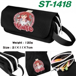 BOCCHI THE ROCK! Anime waterproof canvas portable double-layer pencil bag cosmetic bag 21x11x7cm