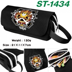 One Piece Anime waterproof canvas portable double-layer pencil bag cosmetic bag 21x11x7cm