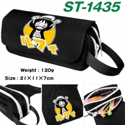 One Piece Anime waterproof canvas portable double-layer pencil bag cosmetic bag 21x11x7cm