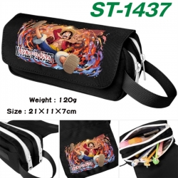 One Piece Anime waterproof canvas portable double-layer pencil bag cosmetic bag 21x11x7cm