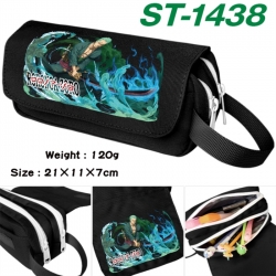 One Piece Anime waterproof canvas portable double-layer pencil bag cosmetic bag 21x11x7cm