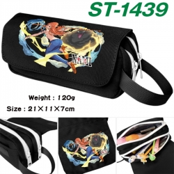 One Piece Anime waterproof canvas portable double-layer pencil bag cosmetic bag 21x11x7cm