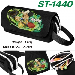 One Piece Anime waterproof canvas portable double-layer pencil bag cosmetic bag 21x11x7cm