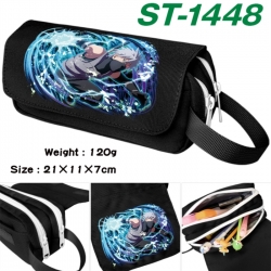 Naruto Anime waterproof canvas portable double-layer pencil bag cosmetic bag 21x11x7cm