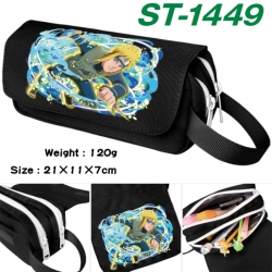 Naruto Anime waterproof canvas portable double-layer pencil bag cosmetic bag 21x11x7cm