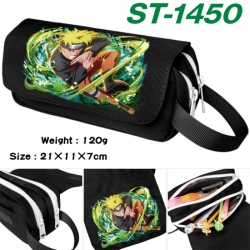 Naruto Anime waterproof canvas portable double-layer pencil bag cosmetic bag 21x11x7cm