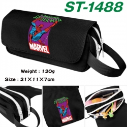Marvel Anime waterproof canvas portable double-layer pencil bag cosmetic bag 21x11x7cm