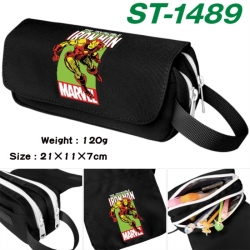 Marvel Anime waterproof canvas portable double-layer pencil bag cosmetic bag 21x11x7cm