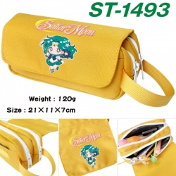 sailormoon Anime waterproof canvas portable double-layer pencil bag cosmetic bag 21x11x7cm