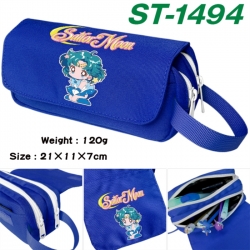sailormoon Anime waterproof canvas portable double-layer pencil bag cosmetic bag 21x11x7cm