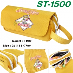 sailormoon Anime waterproof canvas portable double-layer pencil bag cosmetic bag 21x11x7cm