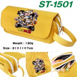 DRAGON BALL Anime waterproof canvas portable double-layer pencil bag cosmetic bag 21x11x7cm