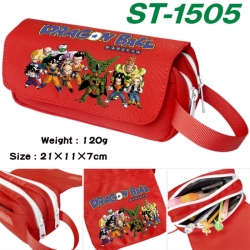 DRAGON BALL Anime waterproof canvas portable double-layer pencil bag cosmetic bag 21x11x7cm