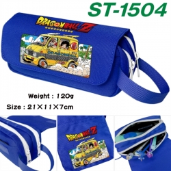 DRAGON BALL Anime waterproof canvas portable double-layer pencil bag cosmetic bag 21x11x7cm