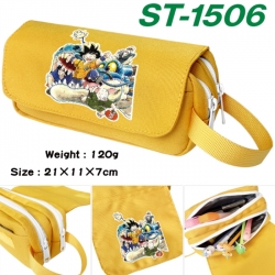 DRAGON BALL Anime waterproof canvas portable double-layer pencil bag cosmetic bag 21x11x7cm