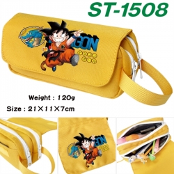 DRAGON BALL Anime waterproof canvas portable double-layer pencil bag cosmetic bag 21x11x7cm