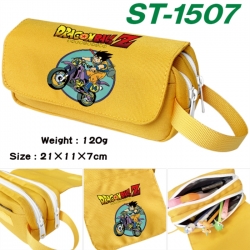 DRAGON BALL Anime waterproof canvas portable double-layer pencil bag cosmetic bag 21x11x7cm