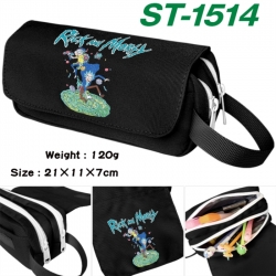 Rick and Morty Anime waterproof canvas portable double-layer pencil bag cosmetic bag 21x11x7cm