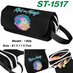 Rick and Morty Anime waterproof canvas portable double-layer pencil bag cosmetic bag 21x11x7cm