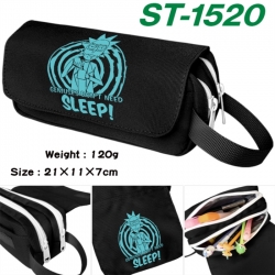 Rick and Morty Anime waterproof canvas portable double-layer pencil bag cosmetic bag 21x11x7cm