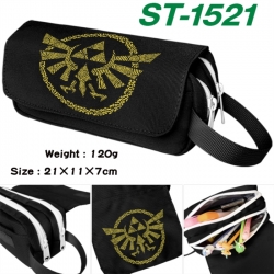 The Legend of Zelda Anime waterproof canvas portable double-layer pencil bag cosmetic bag 21x11x7cm