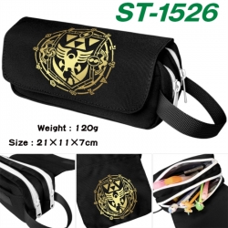The Legend of Zelda Anime waterproof canvas portable double-layer pencil bag cosmetic bag 21x11x7cm