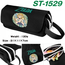 The Legend of Zelda Anime waterproof canvas portable double-layer pencil bag cosmetic bag 21x11x7cm
