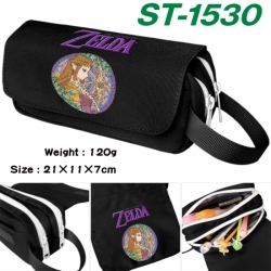 The Legend of Zelda Anime waterproof canvas portable double-layer pencil bag cosmetic bag 21x11x7cm